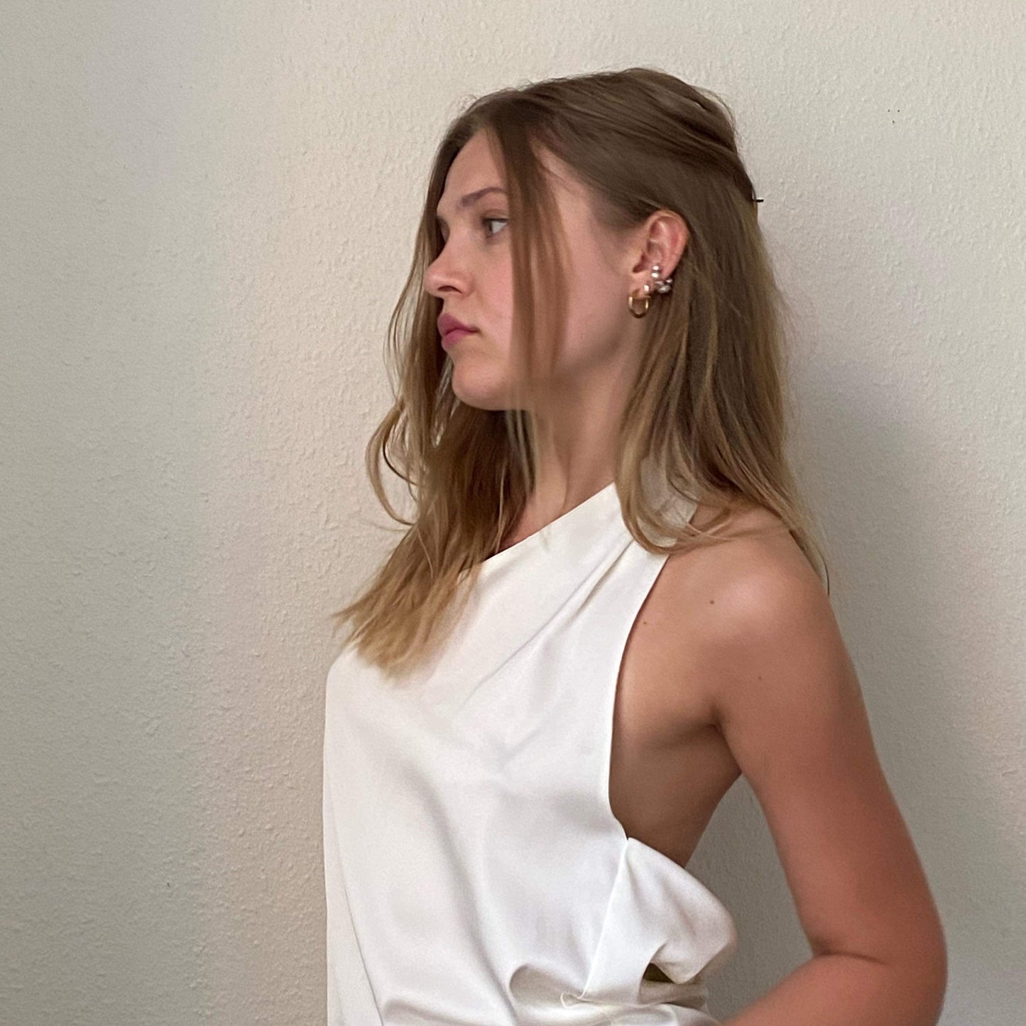 Vanessa | Upcycled pearls earcuff