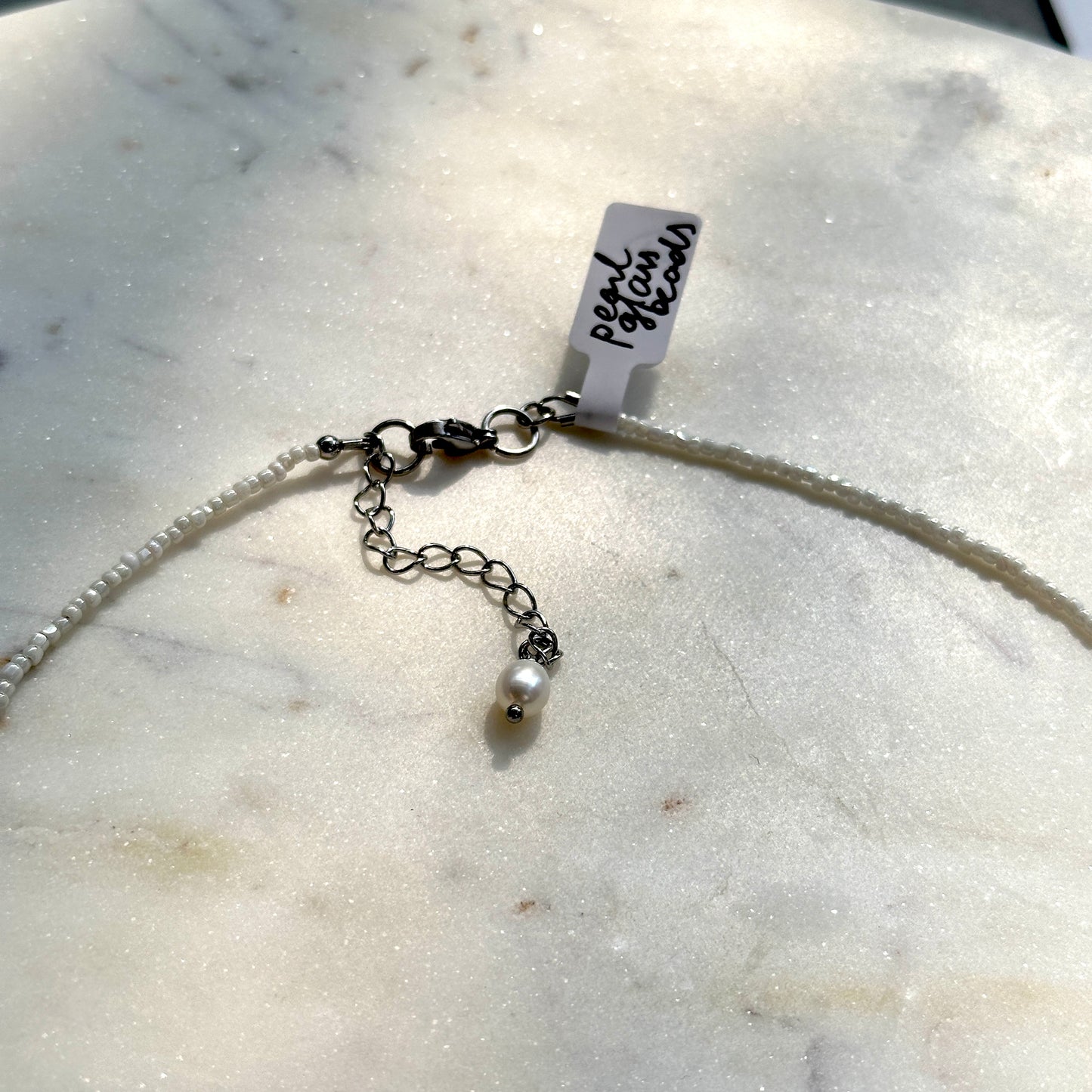 Gisel | Pearl and beads choker necklace