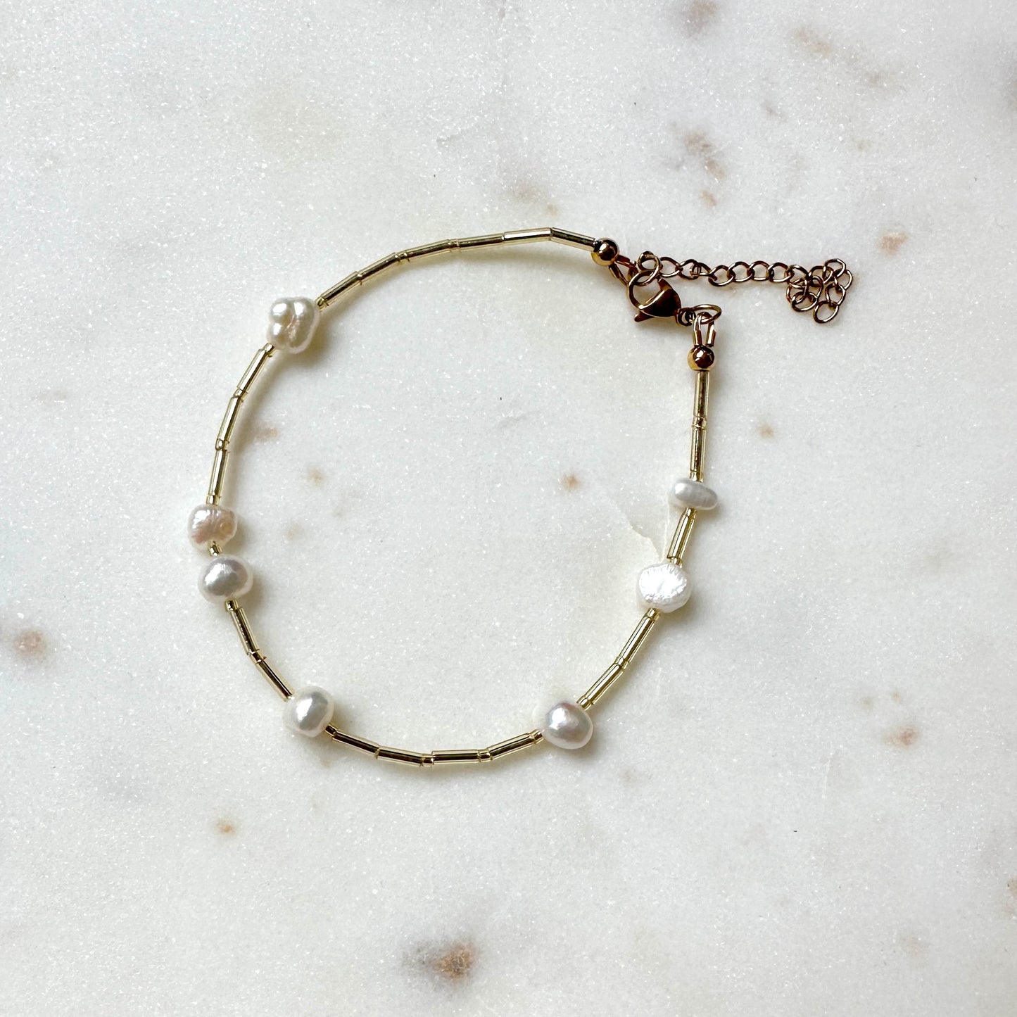 Noheli | Pearls and glass beads anklet