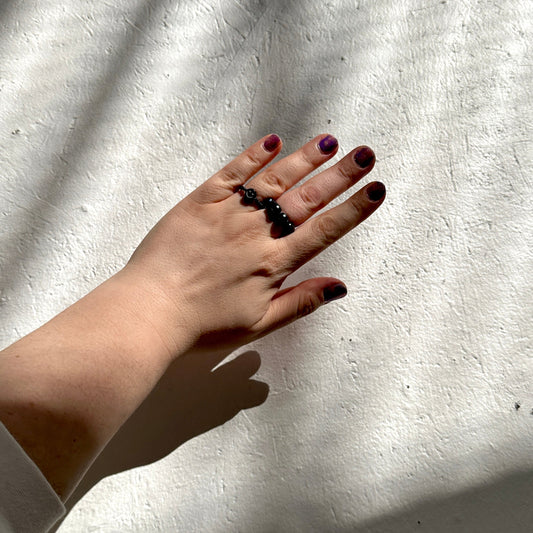 Elisabeth|stone crystal nuggets rings