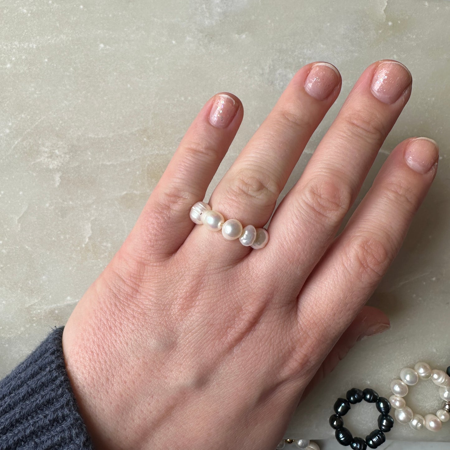 Ingegerd | Upcycled pearls ring