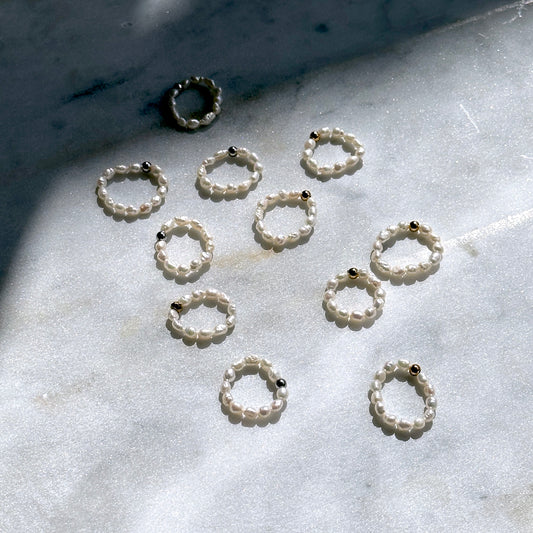 Valentina|Upcycled pearls ring