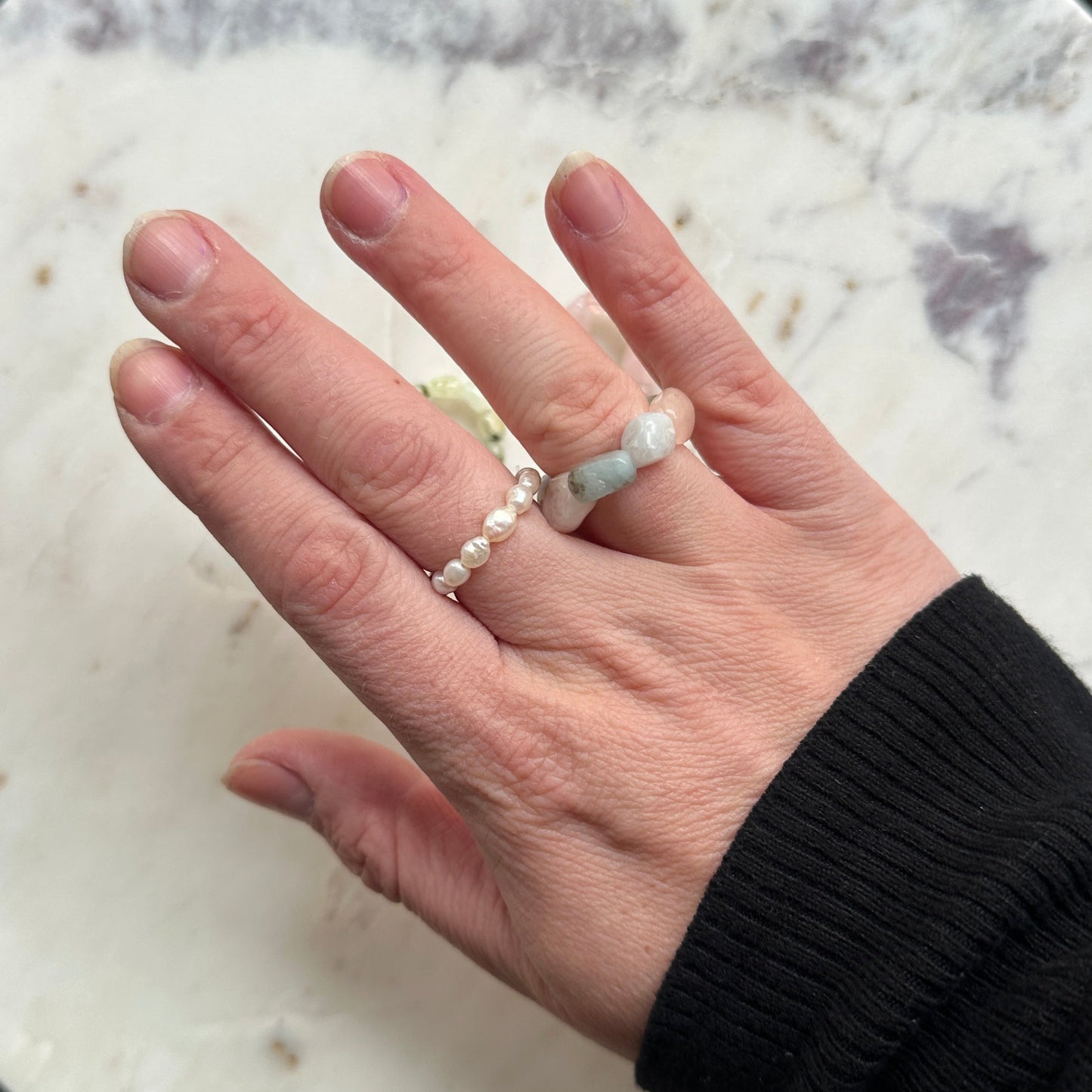 Elisabeth|stone crystal nuggets rings