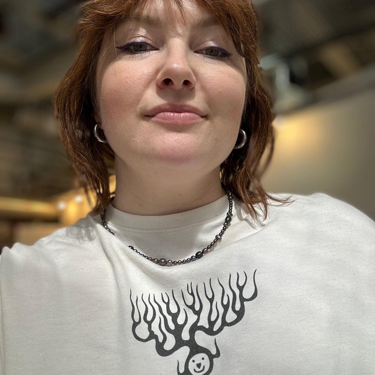 Monika|Upcycled irregular pearls necklace