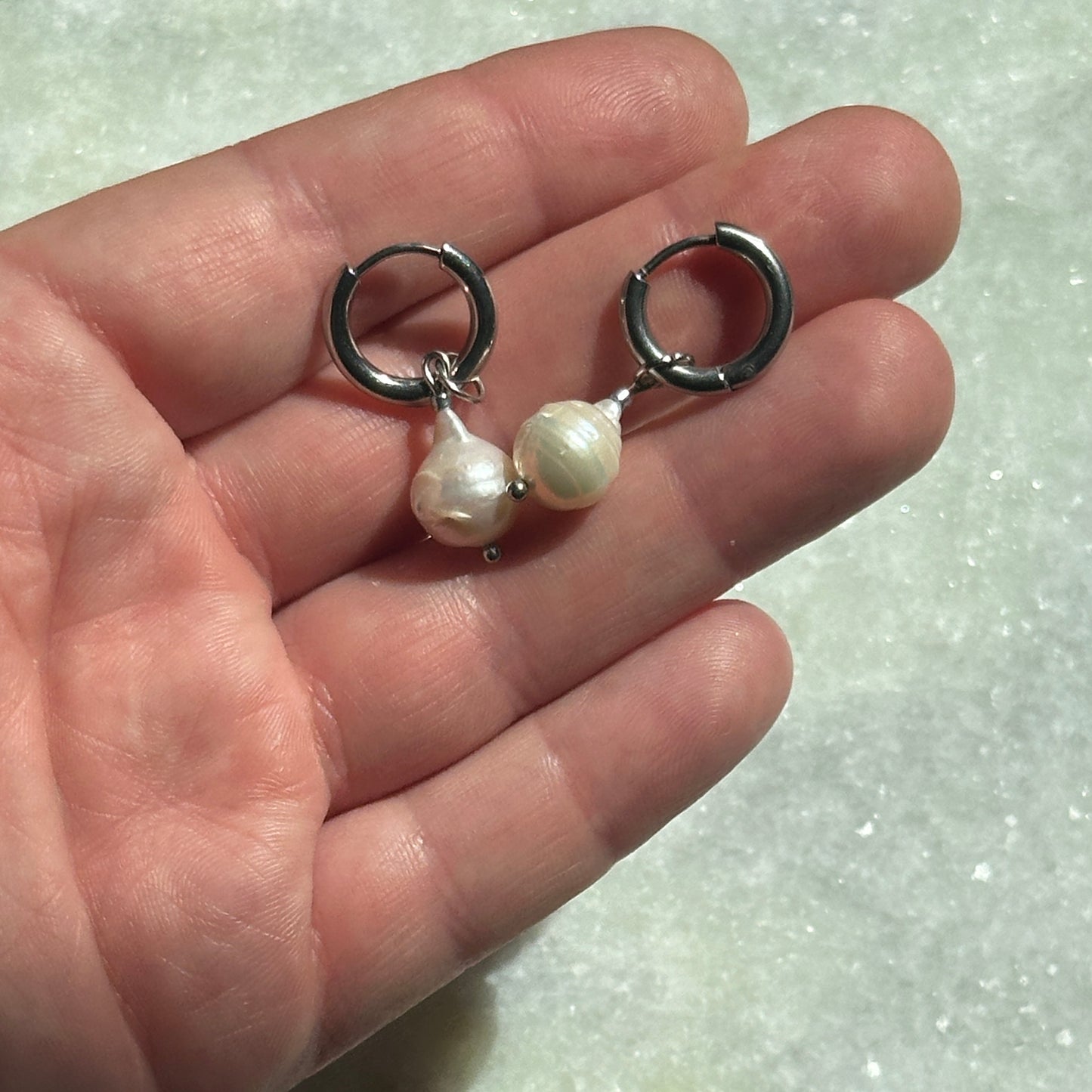 Lisa｜2 in 1｜Baroque pearl earrings