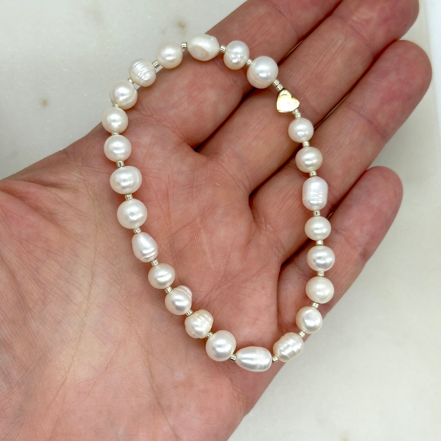 Katya｜pearl bracelet with heart