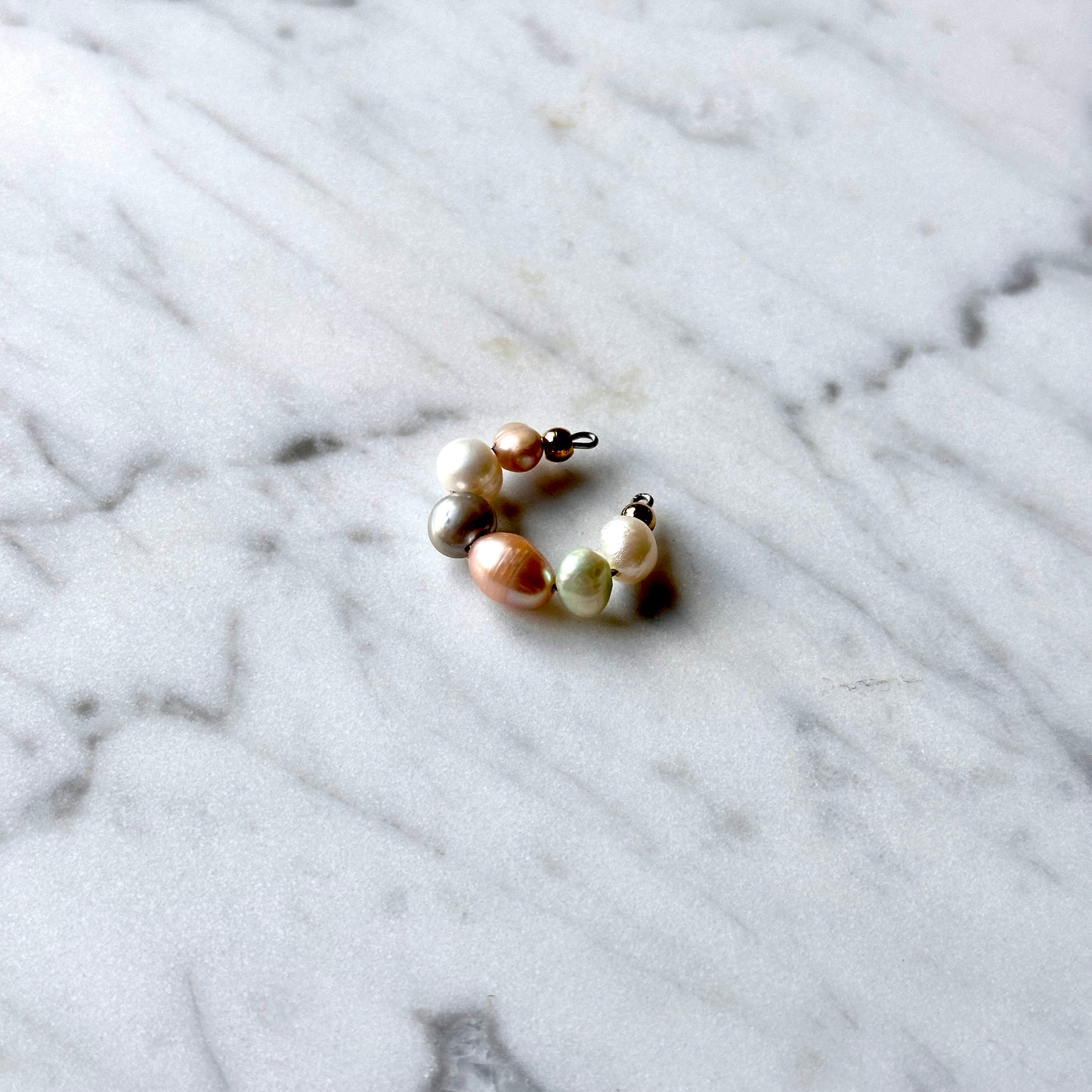 Vanessa • upcycled pearls earcuff