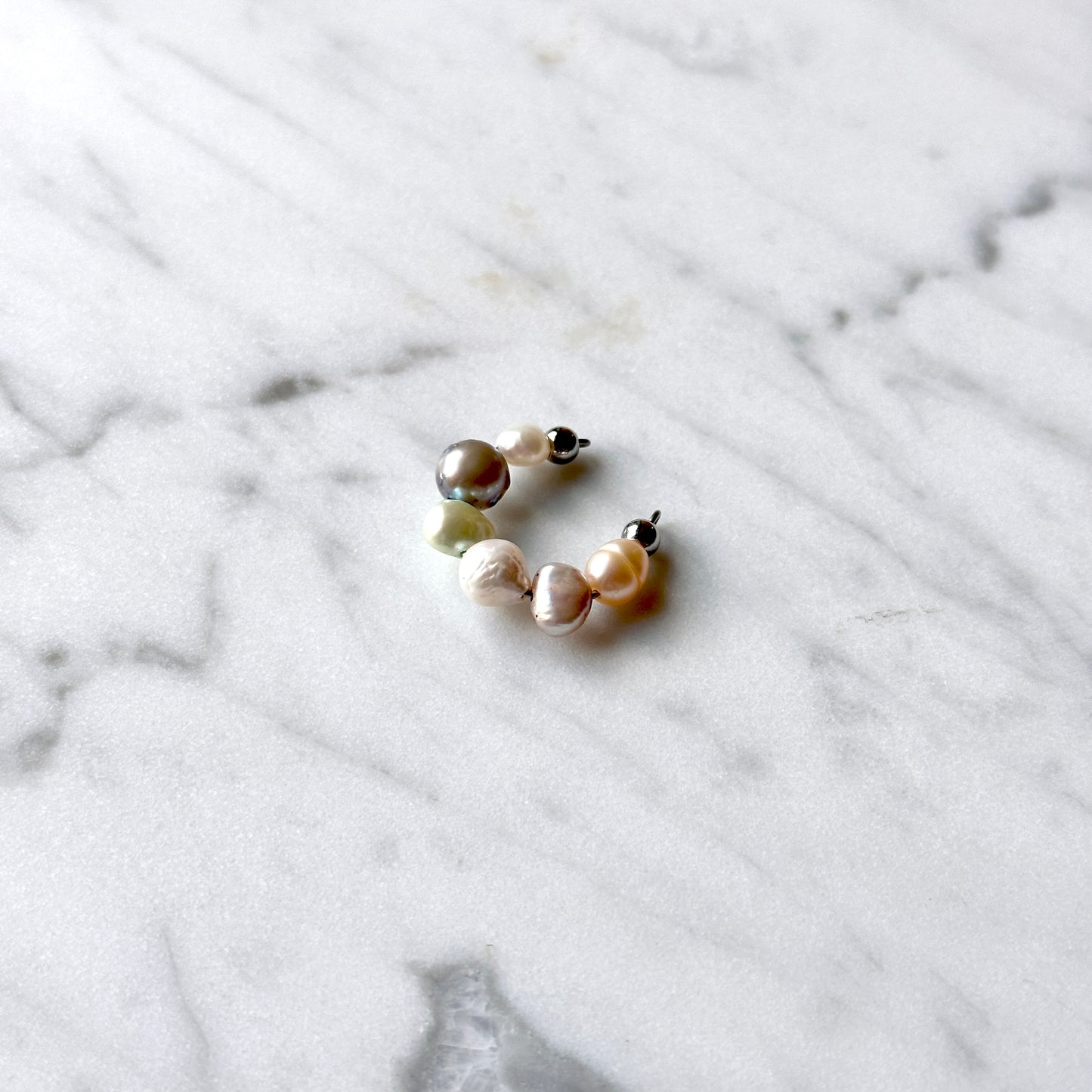 Vanessa • upcycled pearls earcuff