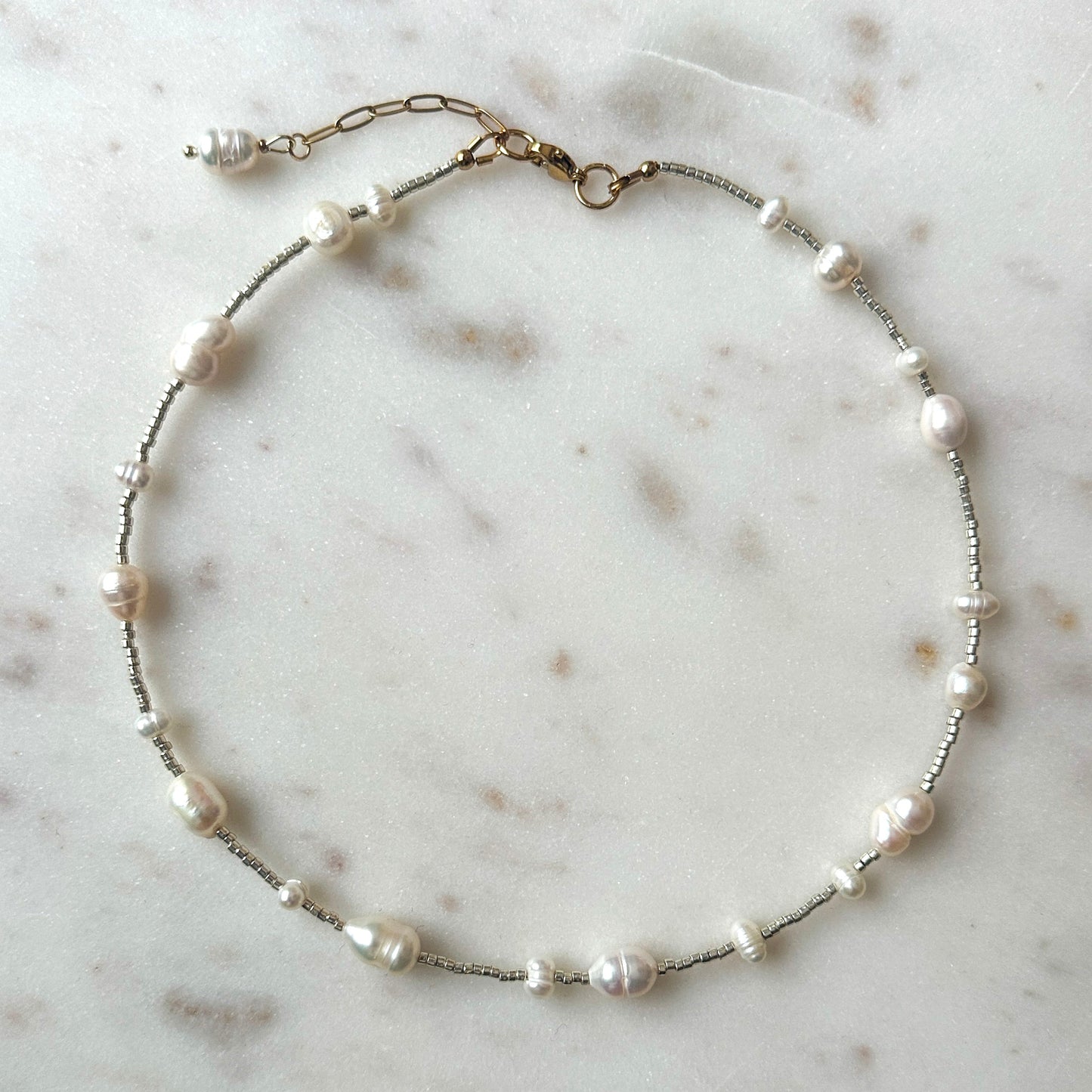 Anna | Upcycled pearls necklace