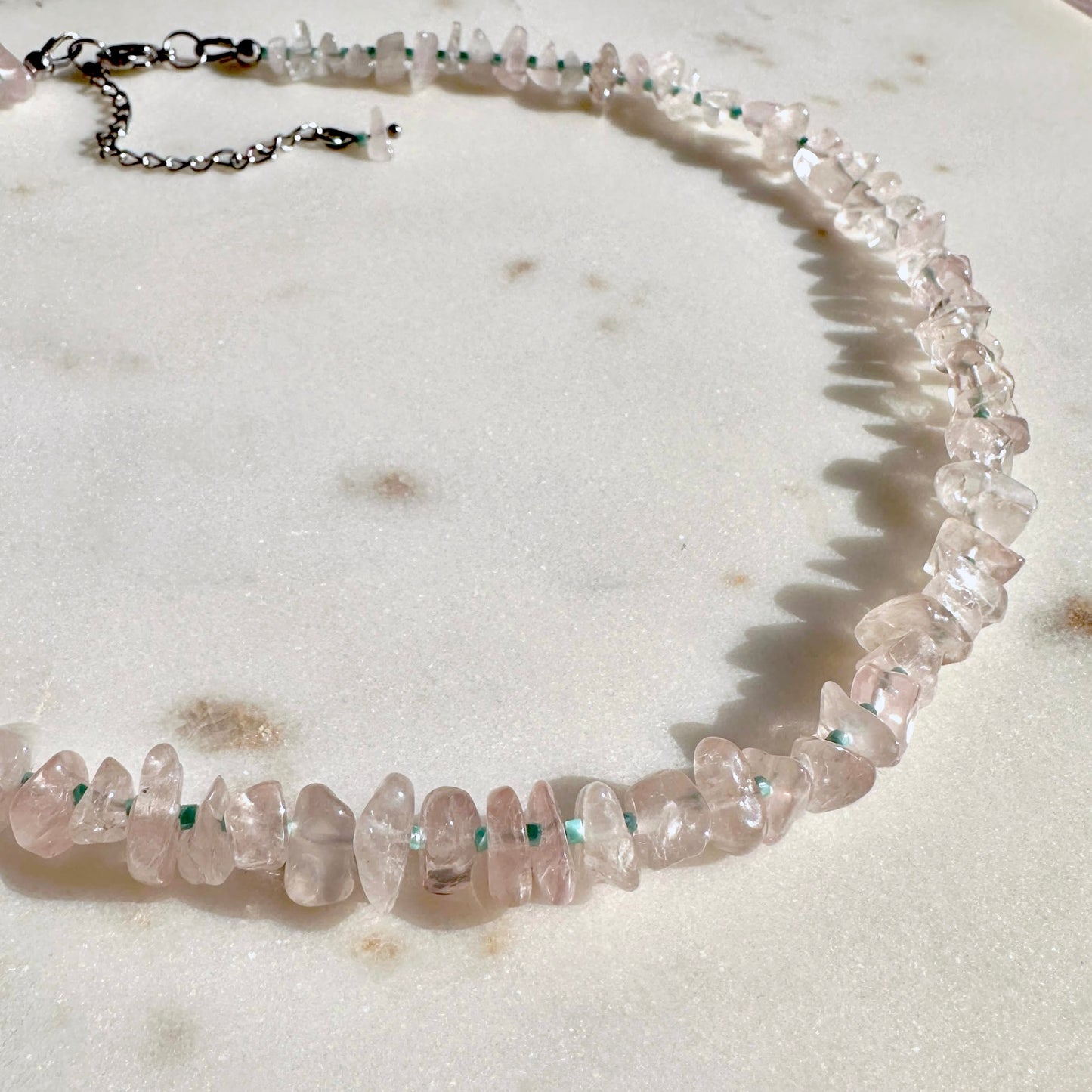 Alicja｜Upcycled crystal and stone chips necklace