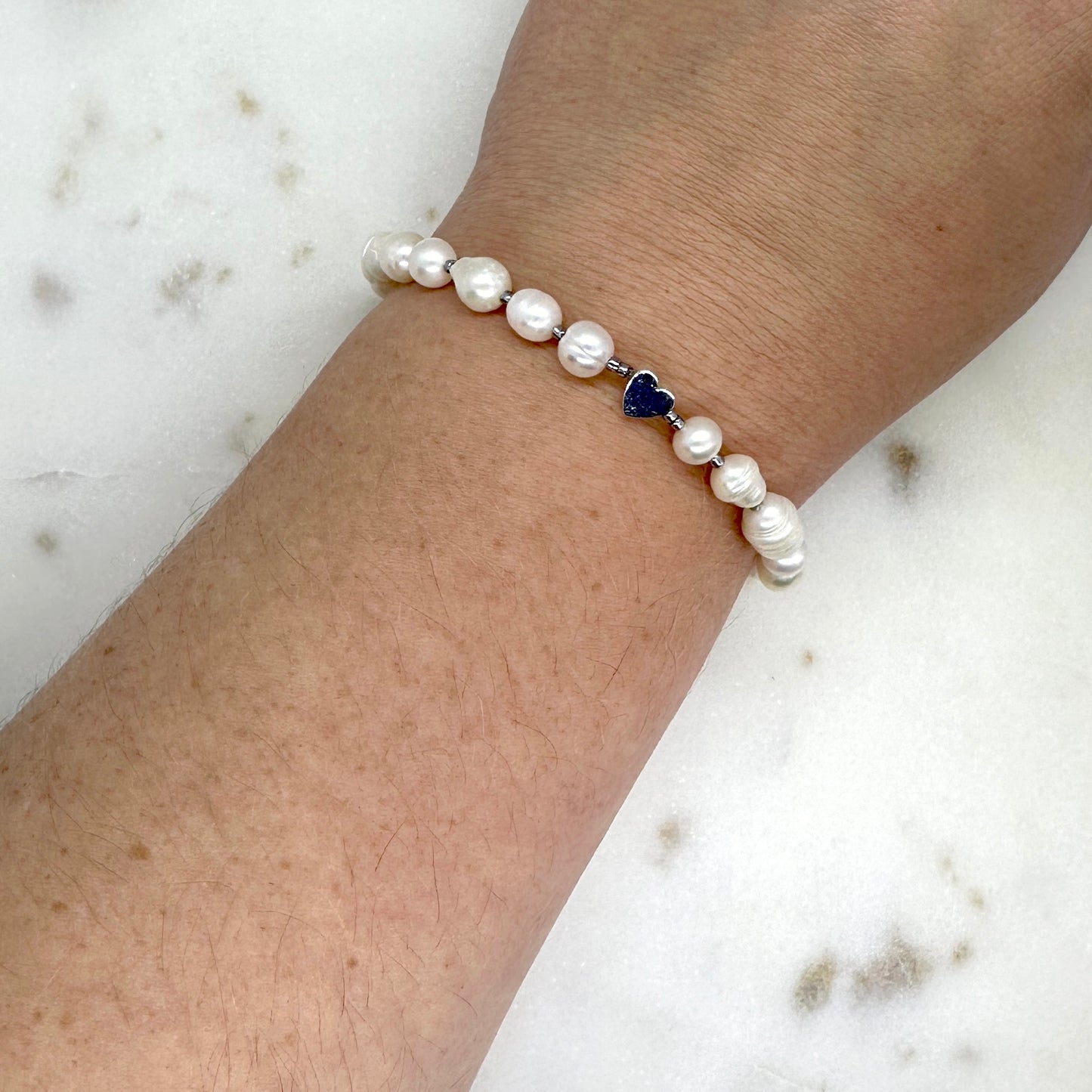 Katya｜pearl bracelet with heart