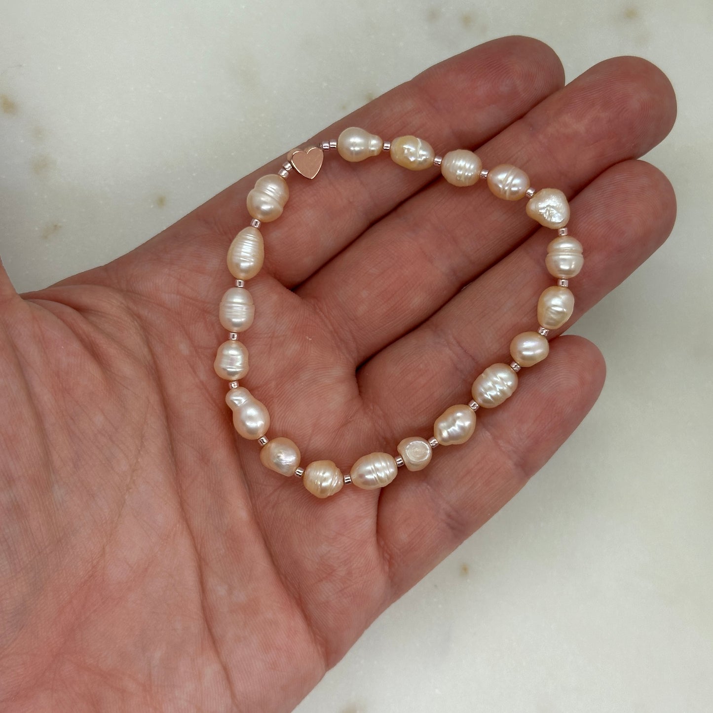 Katya｜pearl bracelet with heart