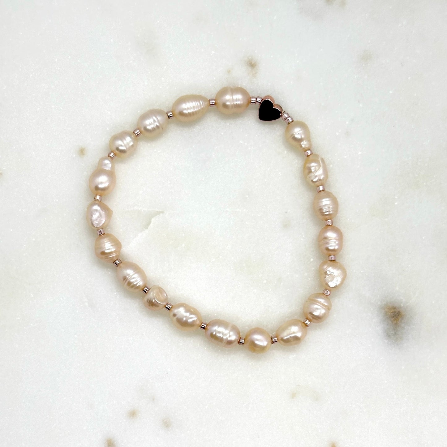 Katya｜pearl bracelet with heart