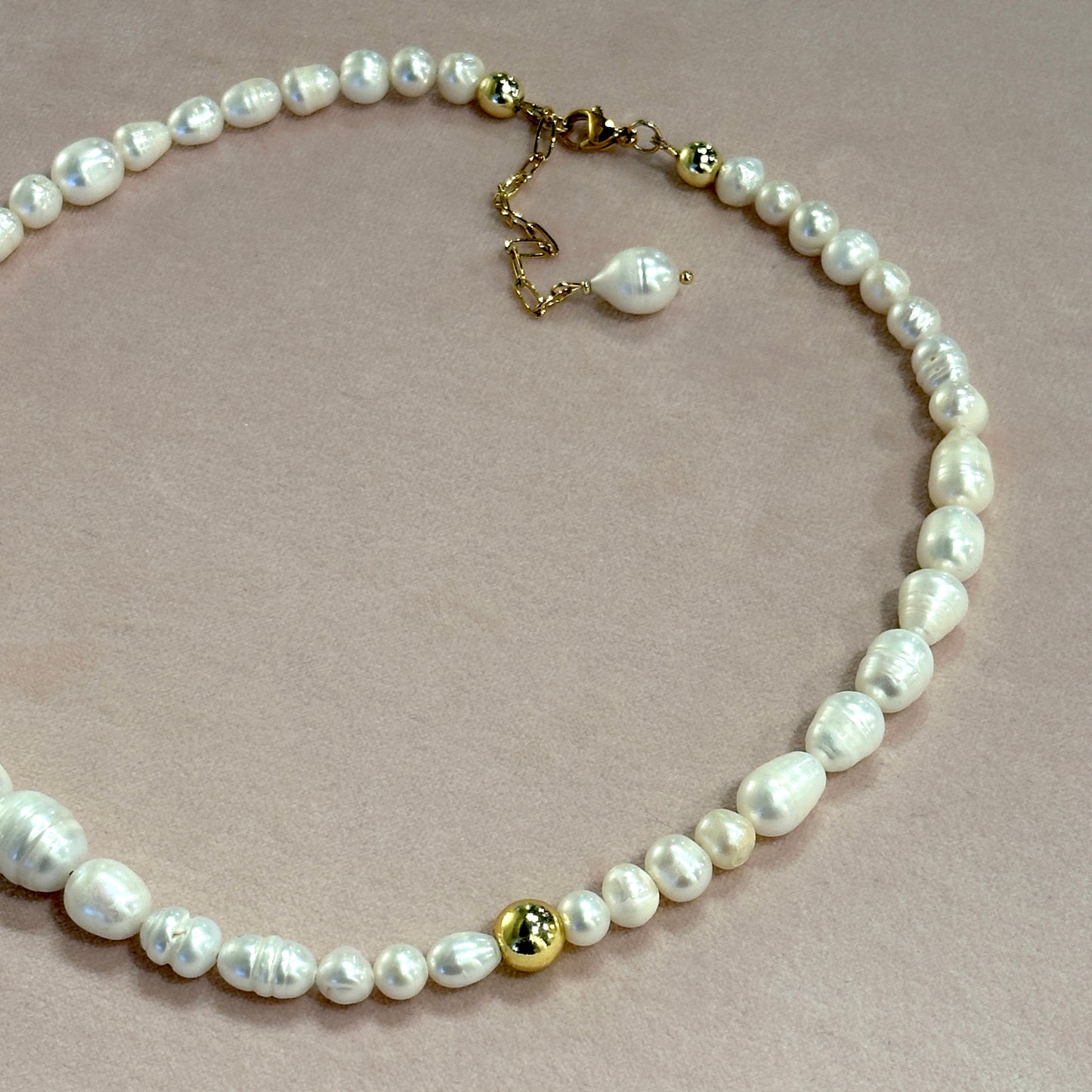 Roma｜Destroyed pearls necklace