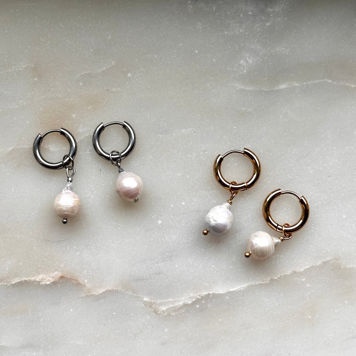 Lisa｜2 in 1｜Baroque pearl earrings