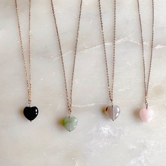 Ai (love)｜Stone hearts necklace