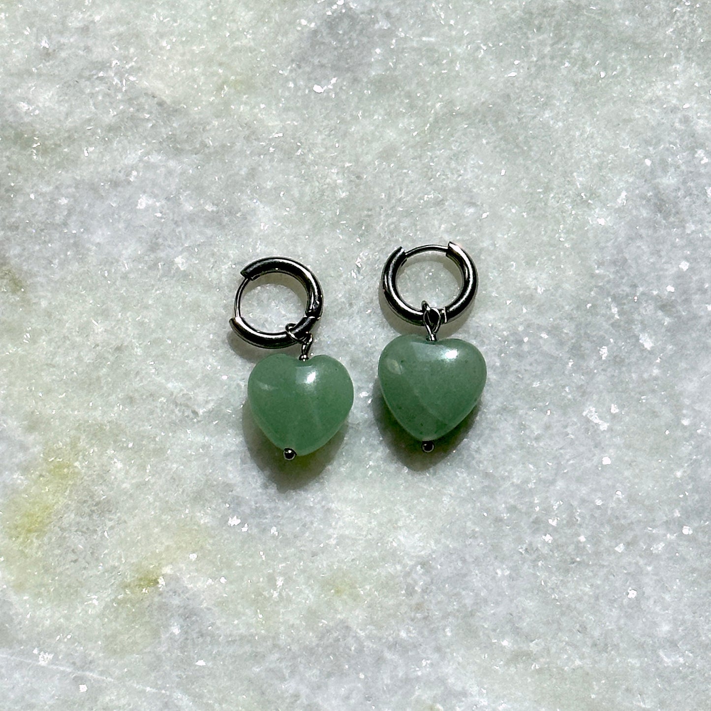 Ai (love) | 2 in 1 | Earrings with stone hearts