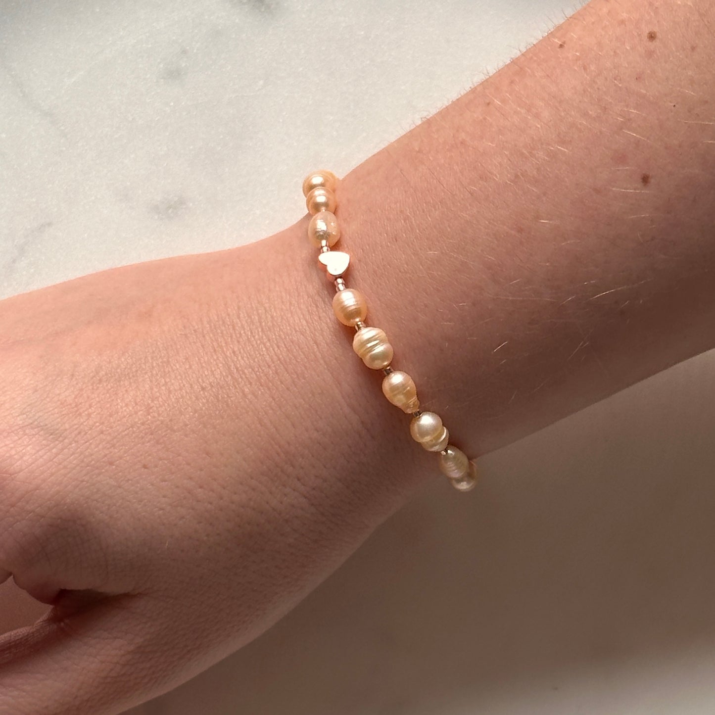 Katya｜pearl bracelet with heart