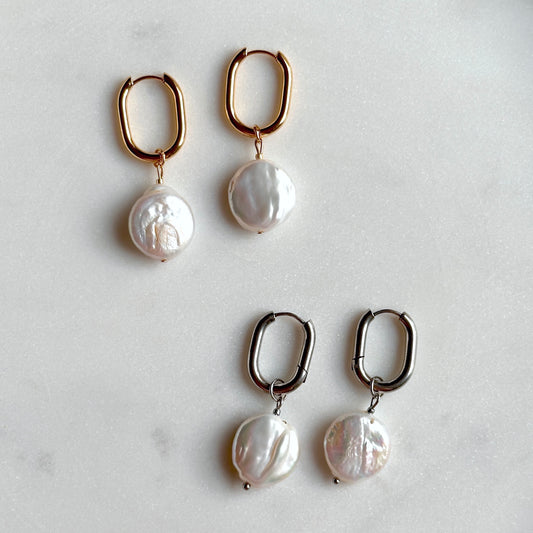 Elin｜2 in 1｜Keshi pearl earrings