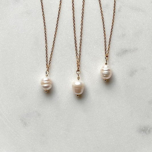 Johanna｜Minimalistic pearl necklace