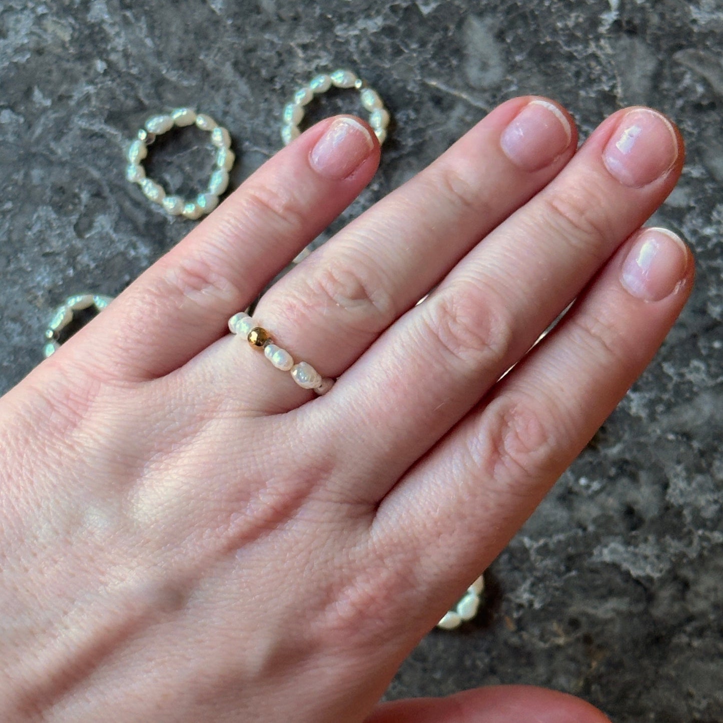 Valentina｜Upcycled pearls ring