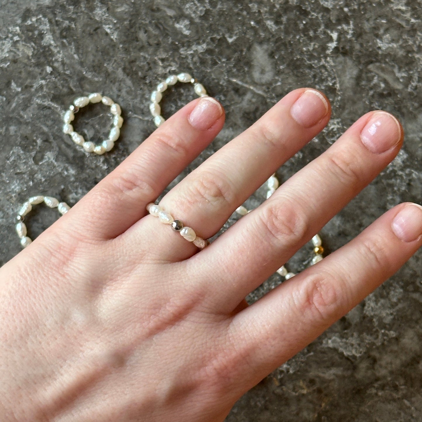 Valentina｜Upcycled pearls ring