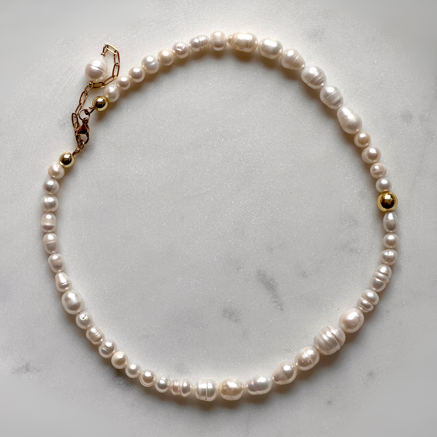 Roma｜Destroyed pearls necklace