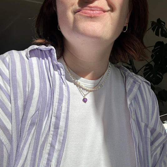 Monika｜Upcycled irregular pearls necklace