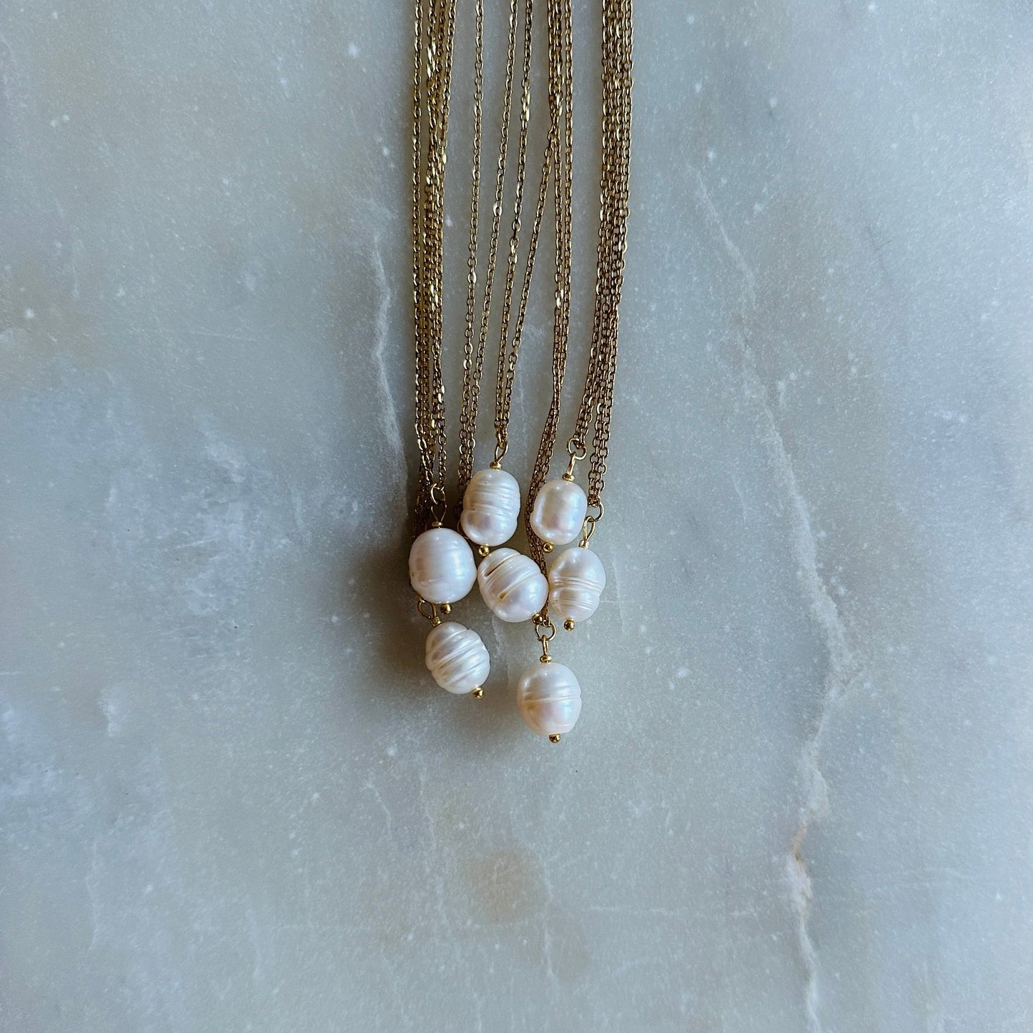 Johanna｜Minimalistic pearl necklace