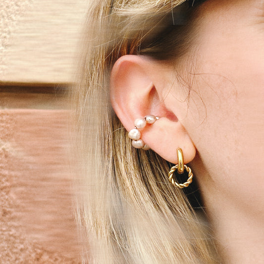 Vanessa • upcycled pearls earcuff