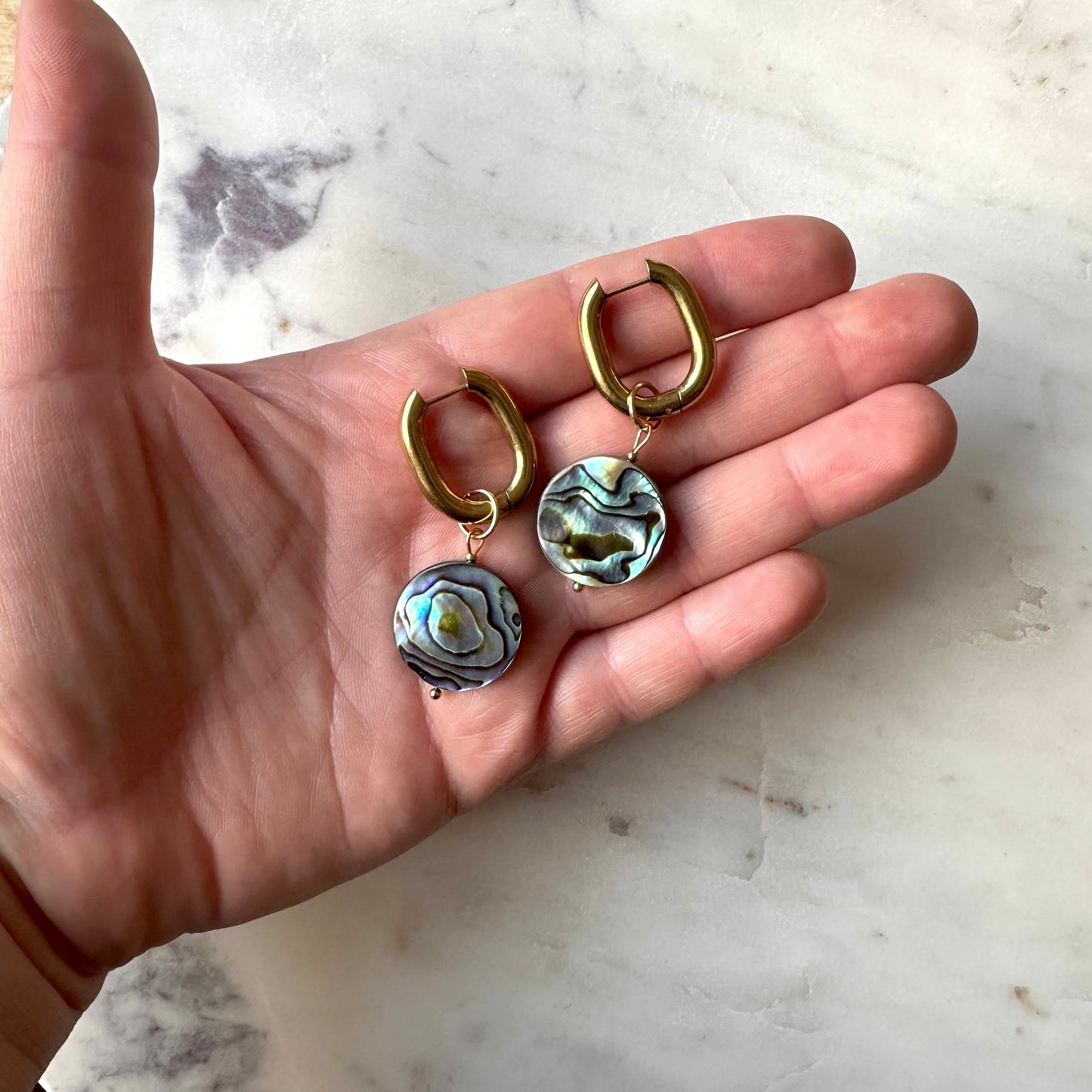 Suzanna | 2 in 1 | Abalone Shell Earrings