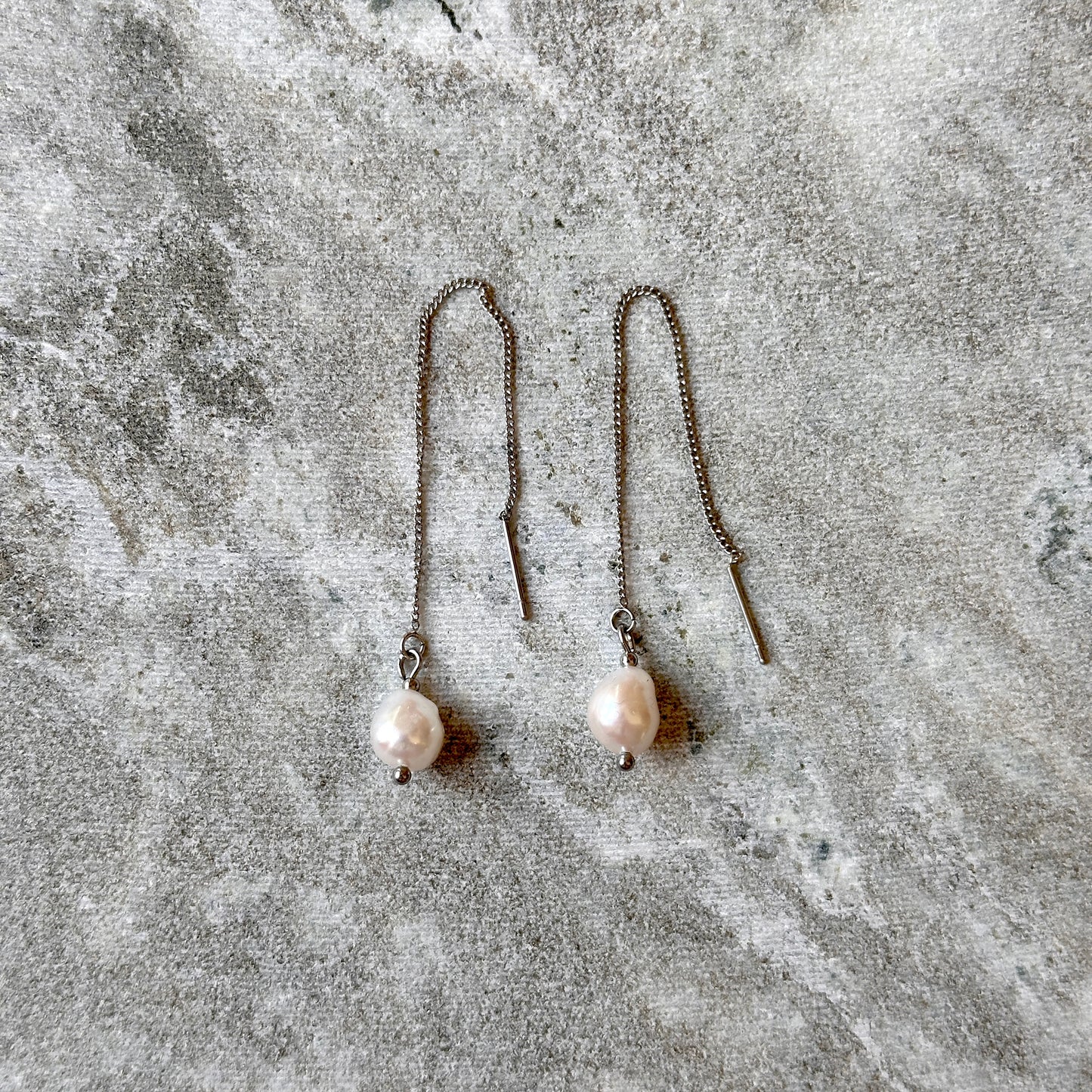 Rebecca • minimalistic handmade pearl earrings