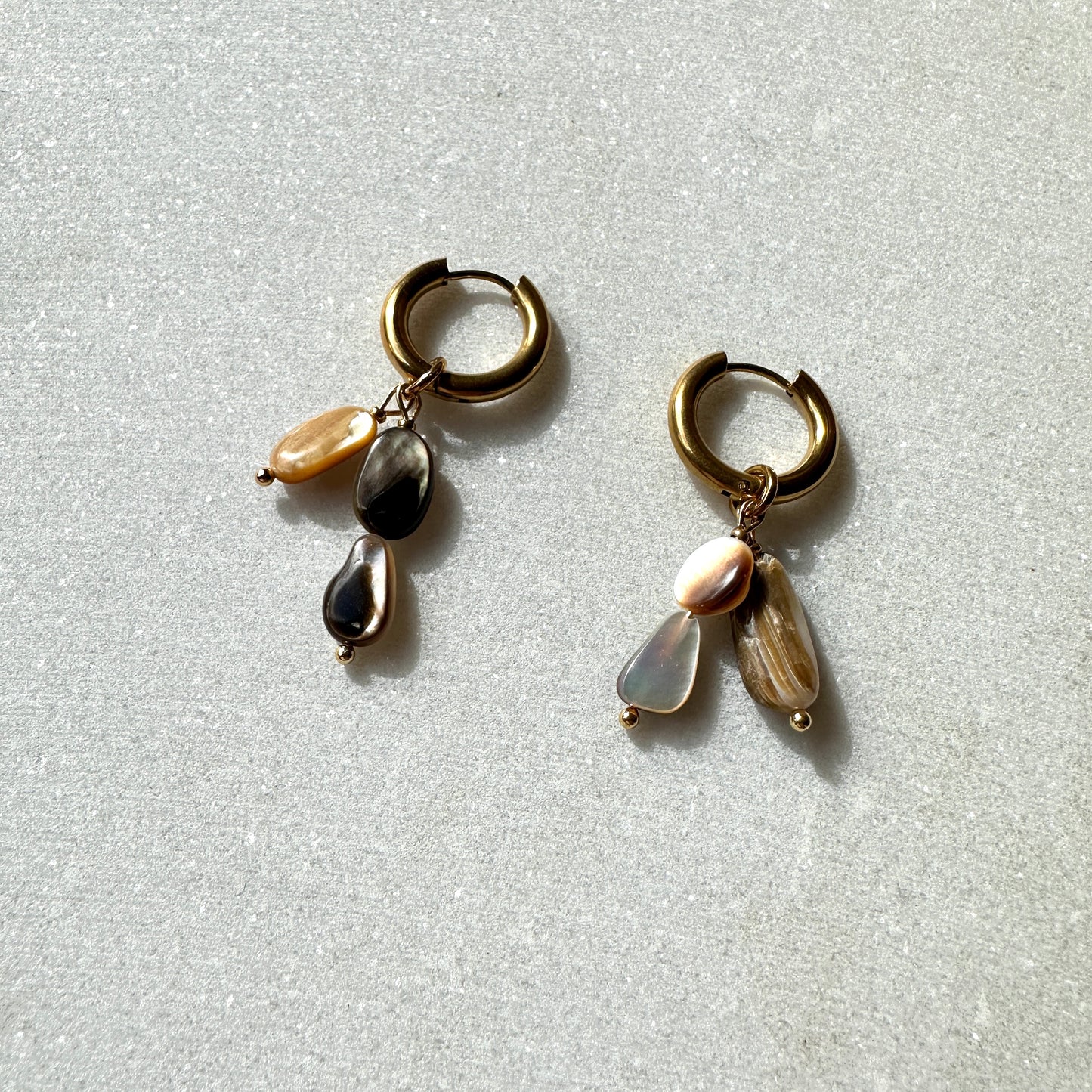 Selma • upcyled shells earrings