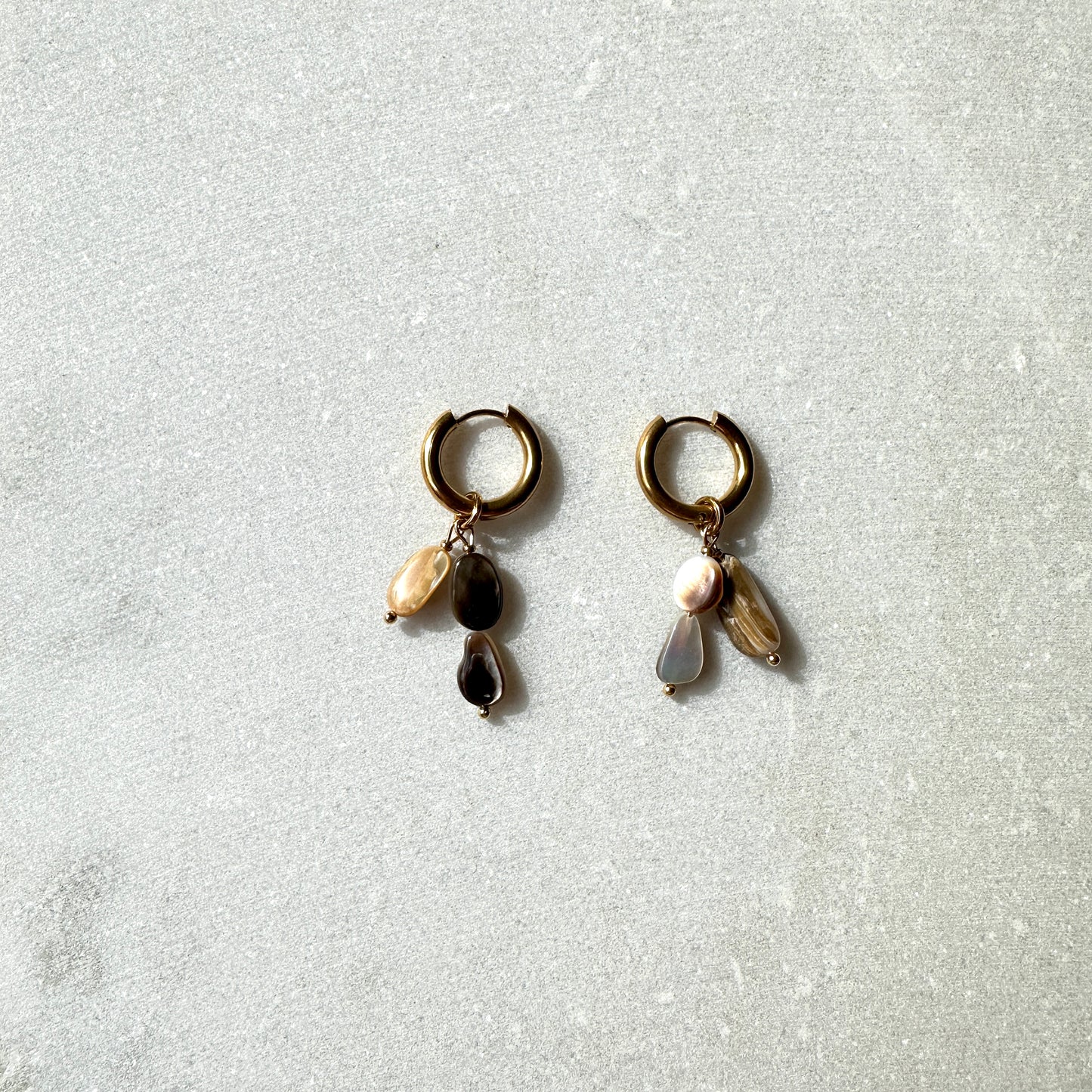 Selma • upcyled shells earrings