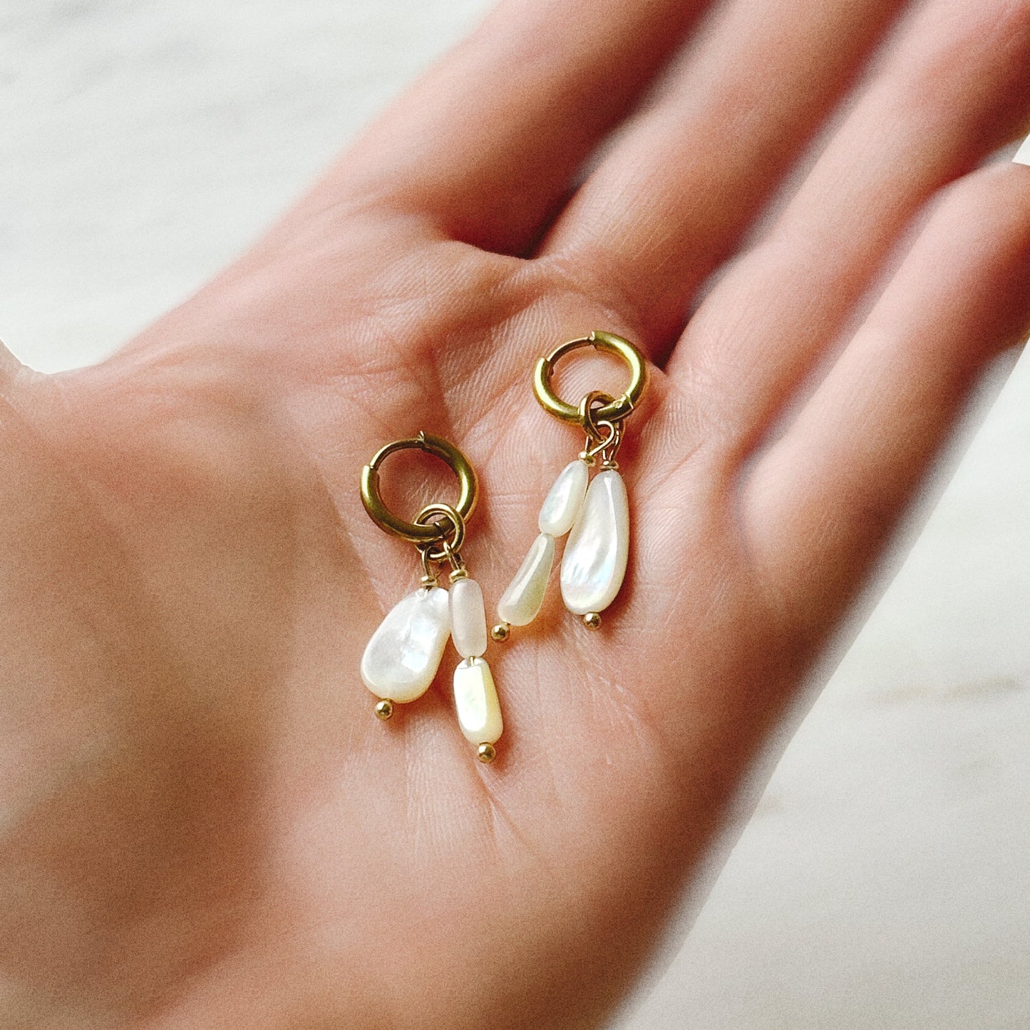 Selma • upcyled shells earrings