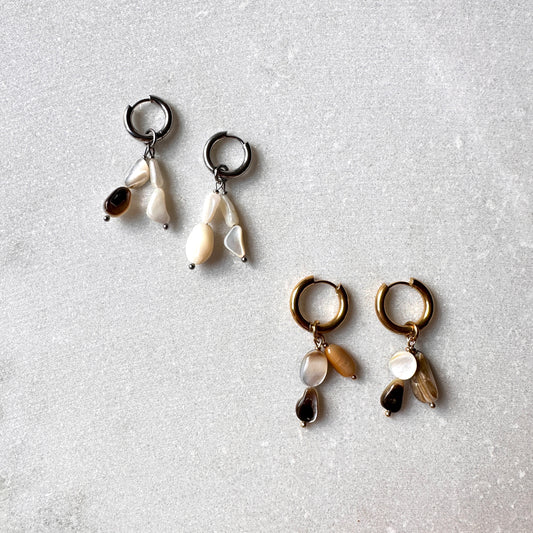 Selma • upcyled shells earrings