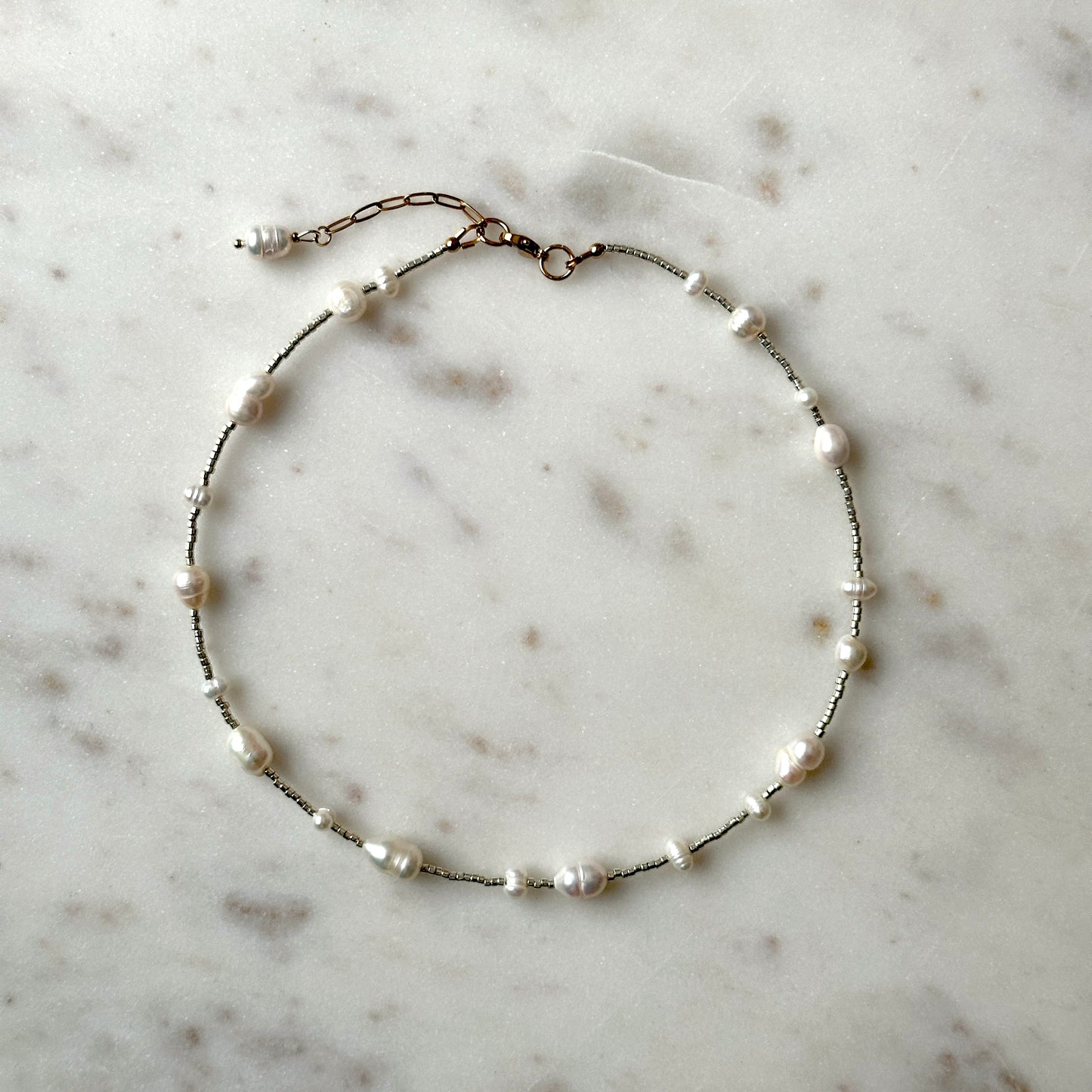 Anna | Pearls and micro beads necklace