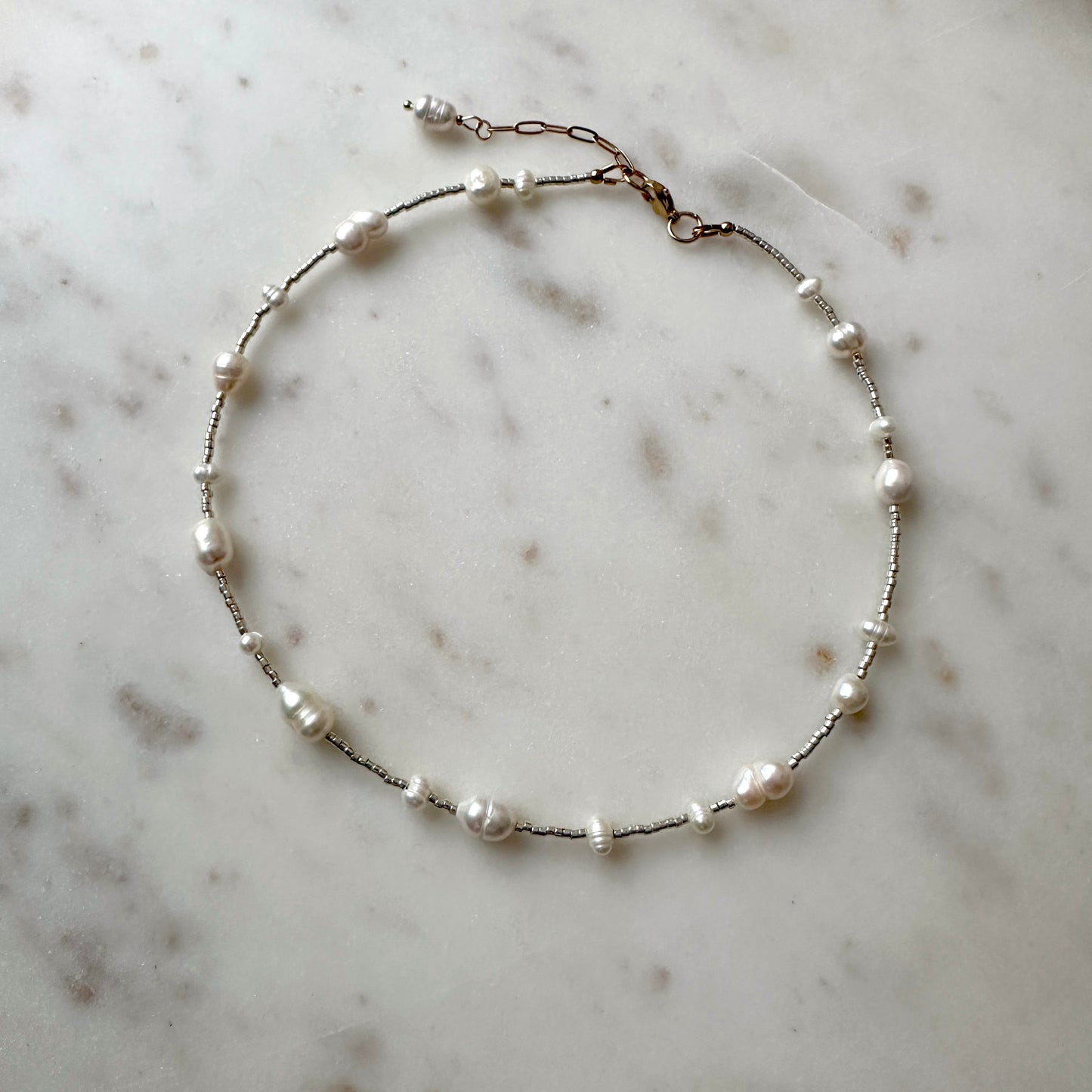 Anna | Pearls and micro beads necklace