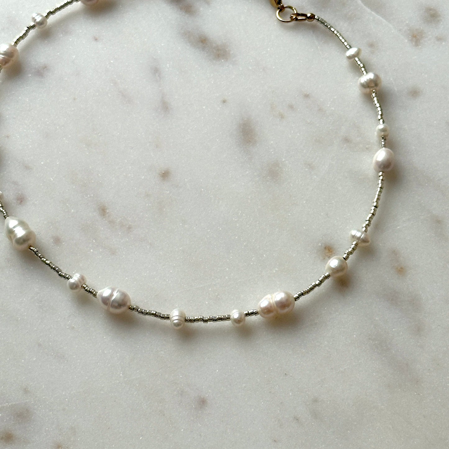 Anna | Pearls and micro beads necklace