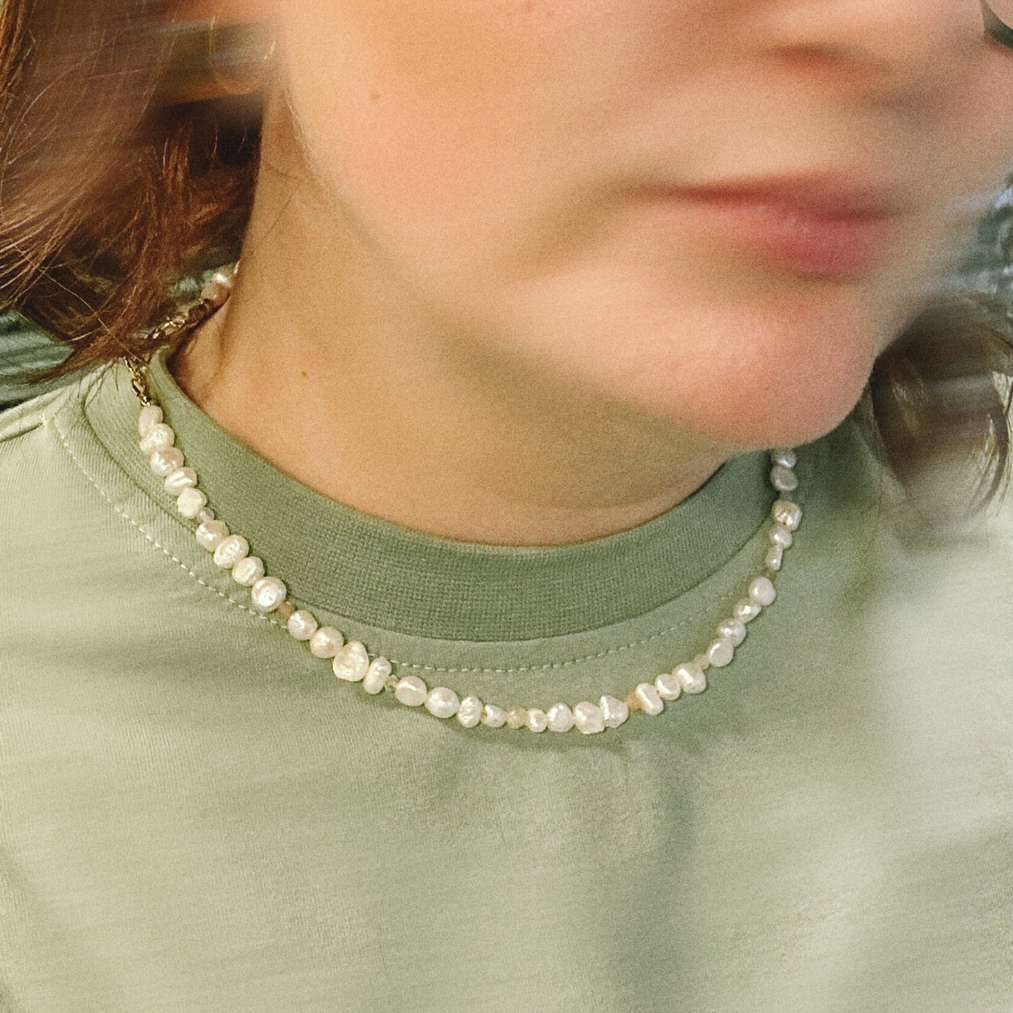 Julia • upcycled pearls necklace