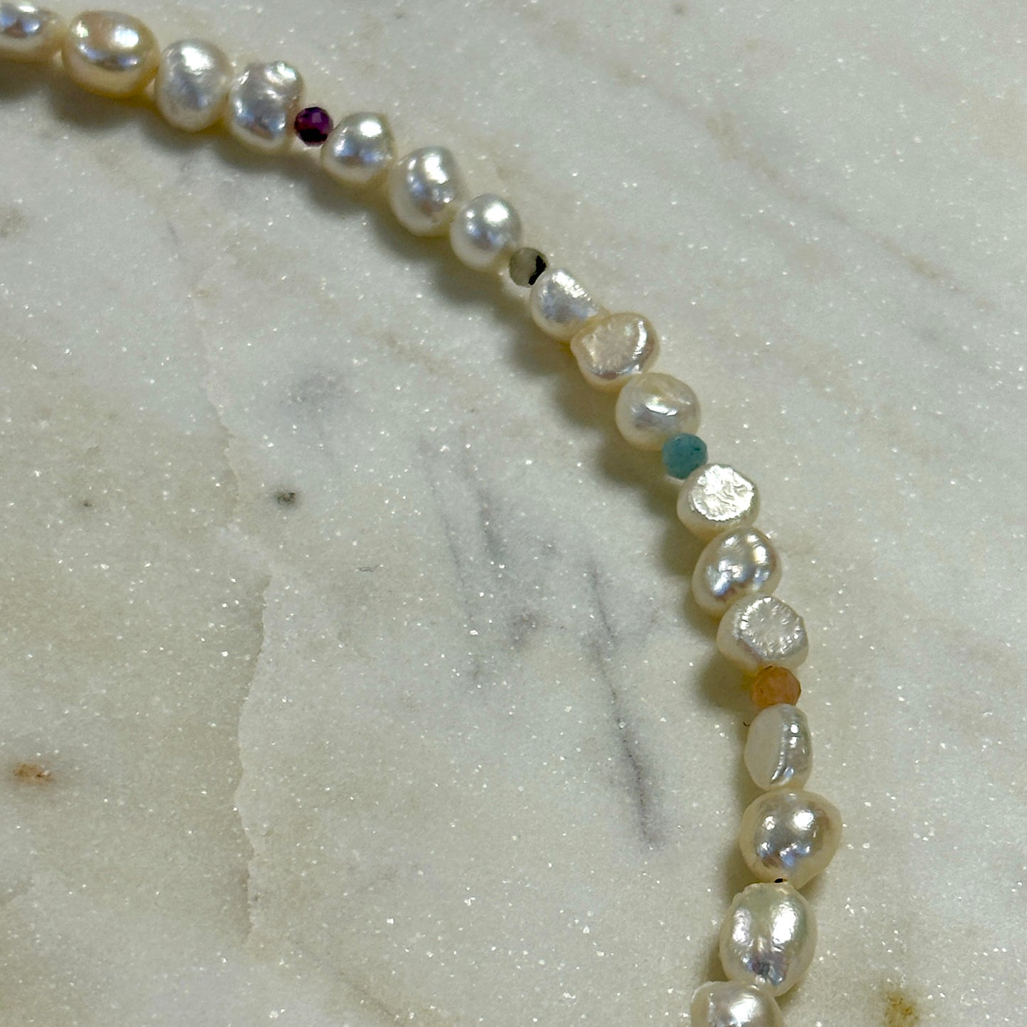 Julia • upcycled pearls necklace