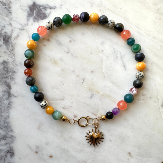 Victoria | Colorful necklace with movable pendants